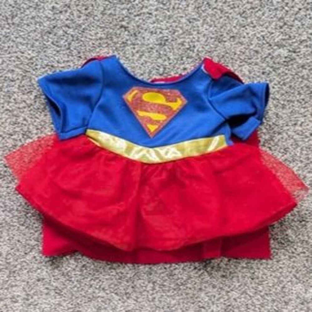 Build A Bear Supergirl Dress Cape Costume DC Comics